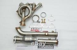 1320 Performance D series UEL header with 2.5 inch Magnaflow cat D15 D16