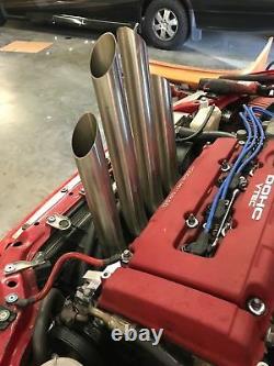 1320 Performance show status hood exit header GSR b16 b18 b20 lsvtec b20vtec