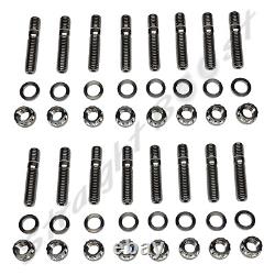 16PC SBP Titanium Exhaust Header Stud Kit for Chevrolet GM 396 427 454 3/8-16
