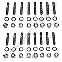 16PC SBP Titanium Exhaust Header Stud Kit for Chevrolet GM 396 427 454 3/8-16