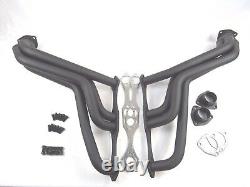 1935-1948 SBC Chevy 283-350 Fat Fenderwell Header Black H60054BK