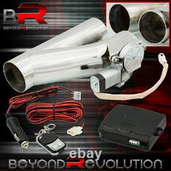 2.5 63mm Electric Exhaust Catback Downpipe Cutout Valve System+Remote Control