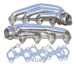 2005-2010 Ford Mustang GT 4.6 PYPES Polished Stainless Short Shorty Headers