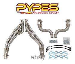 2018-2023 Mustang GT Pypes HDR79SK-1 3 Long Tube Exhaust Header Kit with Cats