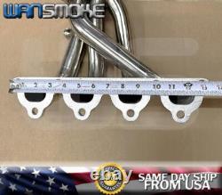 2pcs For 88-00 Honda CIVIC Header Manifold D15b D15z D16a D16y D16z Crx Eg Ej Ek