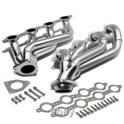2x Stainless Steel High Flow Exhaust Header Manifold For 00-14 Chevy Silverado