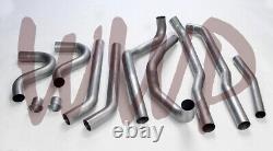 3 Stainless Dual Header Back Exhaust Pipe Kit For 68-72 GM A-Body V8 No Muffler