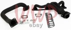 Black Exhaust Header Manifold Pipe For 91-95 Jeep Wrangler YJ 2.5L 4-Cylinder