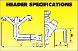 Chevy 327 350 Boom Tube Header / Zoomie Header for Sprints Chrome H60006C