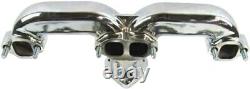 Chevy SBC 283 305 327 350 383 400 Ram Horn Header Set Chrome H64501C Exhaust Ma