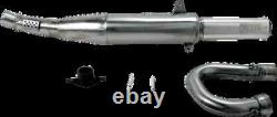 DG 2-Stroke Racing Exhaust Header w Oval Silencer Polaris Trail Blazer 250 96-06