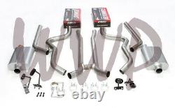 Dual 2.5 Header Back Exhaust System 68-74 Chevy Nova V8 With Flowmaster Muffler