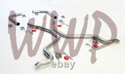 Dual 2.50 Header Back Exhaust Pipe Kit System No Muffler 59-64 Chevrolet Impala