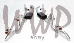 Dual 3 Header Back Exhaust Side Exit 64-67 GM A-Body V8 Cutlass/Chevelle/Malibu