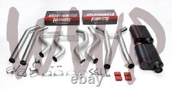 Dual 3 Header Back Exhaust Turn Down Side Exit 64-67 GM A-Body With Flowmaster