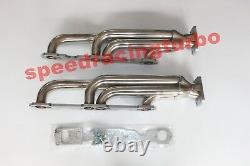 Exhaust Header For 65-89 Chevy Sbc 4.6-6.6 V8 T3 Racing Performance Twin Turbo