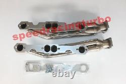 Exhaust Header For 65-89 Chevy Sbc 4.6-6.6 V8 T3 Racing Performance Twin Turbo