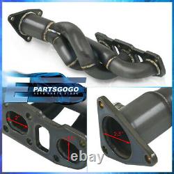 For 09-20 370Z Z34 / 08-13 G37 Vq37Vhr 2Pc Gunmetal Exhaust Performance Header