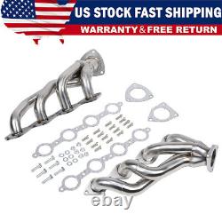 For 4.8L 5.3L V8 Chevy GMC Avalanche Silverado Sierra Tahoe Headers Pair 00-06