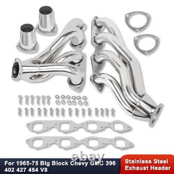 For Chevy Big Block 396 402 427 454 502 Engine Polished Stainless Exhaust Header