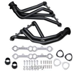 For Chevy SBC GMC Pickup Truck V8 Pontiac 283 400 1966-1987 Exhaust Header Black