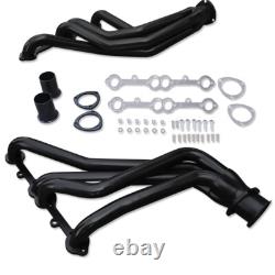 For Chevy SBC GMC Pickup Truck V8 Pontiac 283 400 1966-1987 Exhaust Header Black