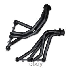 For Chevy SBC GMC Pickup Truck V8 Pontiac 283 400 1966-1987 Exhaust Header Black