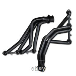 For Chevy SBC GMC Pickup Truck V8 Pontiac 283 400 1966-1987 Exhaust Header Black