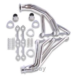 For Chevy SBC GMC Truck 265 327 350 1966-1987 Polished Stainless Steel Headers