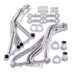 For Chevy SBC GMC Truck 265 327 350 1966-1987 Polished Stainless Steel Headers