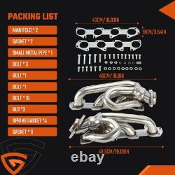 For Dodge Ram 1500 2009-2018 5.7L HEMI Shorty Stainless Performance Headers 2Pcs