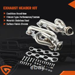 For Dodge Ram 1500 2009-2018 5.7L HEMI Shorty Stainless Performance Headers 66