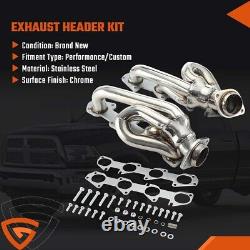 For Dodge Ram 1500 2009-2018 5.7L HEMI Shorty Stainless Performance Headers Kit