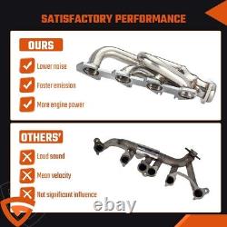 For Dodge Ram 1500 2009-2018 5.7L HEMI Shorty Stainless Performance Headers Kit