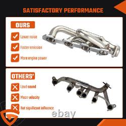 For Dodge Ram 1500 2009-2018 5.7L HEMI Shorty Stainless Performance Headers NEW