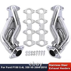 For Ford F150 5.4L 330 V8 2004-2010 Stainless Steel Exhaust Headers Shorty