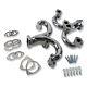 For Sbc 283 305 327 350 400 Smooth Rams Horn Exhaust Manifolds Headers Chrome