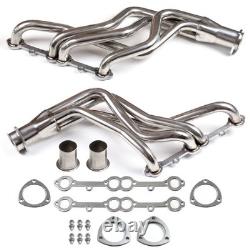 For Small Block Chevy GMC Heavy Duty Truck 73-85 Header Exhaust Stainless Steel