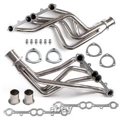 For Small Block Chevy GMC Heavy Duty Truck 73-85 Header Exhaust Stainless Steel