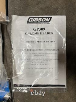 Gibson GP309 Chrome Coated Shorty Headers for 02-03 Dodge Ram 1500 With 4.7L