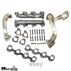 High Flow Performance Series Exhaust Manifolds/Up Pipes With EGR 07.5-10 Duramax