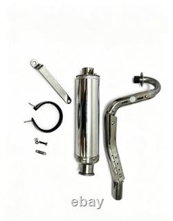 Honda CT70 Performance Exhaust Pipe Header & Stainless Muffler