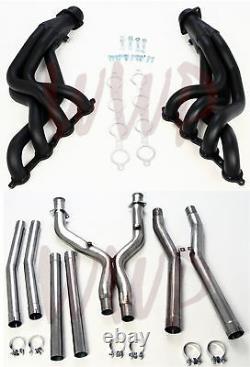 Long Tube 1 7/8 Exhaust Headers & 3 Off Road X Pipe 09-15 Cadillac CTS-V 6.2L