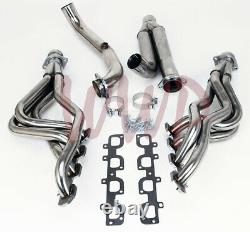 Long Tube 1 7/8 Stainless Exhaust Headers & 3 Y Pipe Kit 09-15 Ram 5.7L Hemi