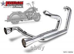 New Genuine Freedom Performance Exhaust In00034 True Dual Headers, Chrome, Exha