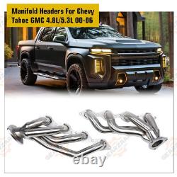 Pair Headers For 00-06 4.8L 5.3L V8 Chevy GMC Avalanche Silverado Sierra Tahoe