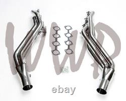 Polished Long Tube Exhaust Header Y-Pipe Kit 04-08 Ford F150 4.6L Truck 4WD Only