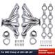 Polished Stainless Steel Block Hugger Shorty Exhaust Headers For Sbc Ls Ls3 Ls6