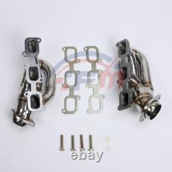 QK Manifold Header For Ford Mustang 3.7L V6 2011-2015 Shorty Stainless Steel