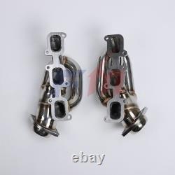 QK Manifold Header For Ford Mustang 3.7L V6 2011-2015 Shorty Stainless Steel